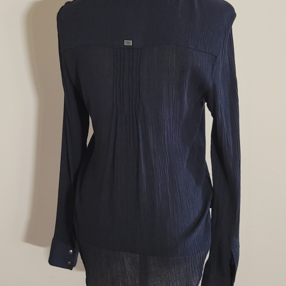 Harley Davidson Grommet Accent Peasant Top Black M - Picture 2 of 4